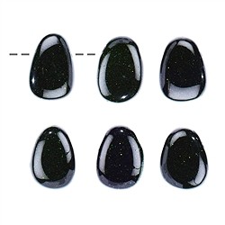 0426993002 Tumbled Stone Gold stone green (synth.) drilled | gems, healing stones & jewelry