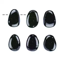 0426993002 Tumbled Stone Gold stone green (synth.) drilled | gems, healing stones & jewelry