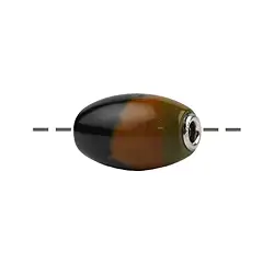 0427196418 Schmuckkugel Sardonyx 18 x 12mm, rhodiniert | Edelsteine, Heilsteine & Schmuck