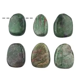 0427293002 Piedra rodada Fuchsite perforada con Rubí (estabilizado) | Marco Schreier