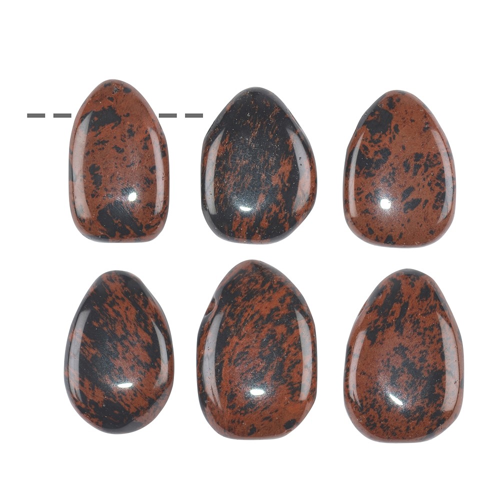 Pierres roulées Obsidienne (Obsidienne d'acajou) percée | Marco Schreier