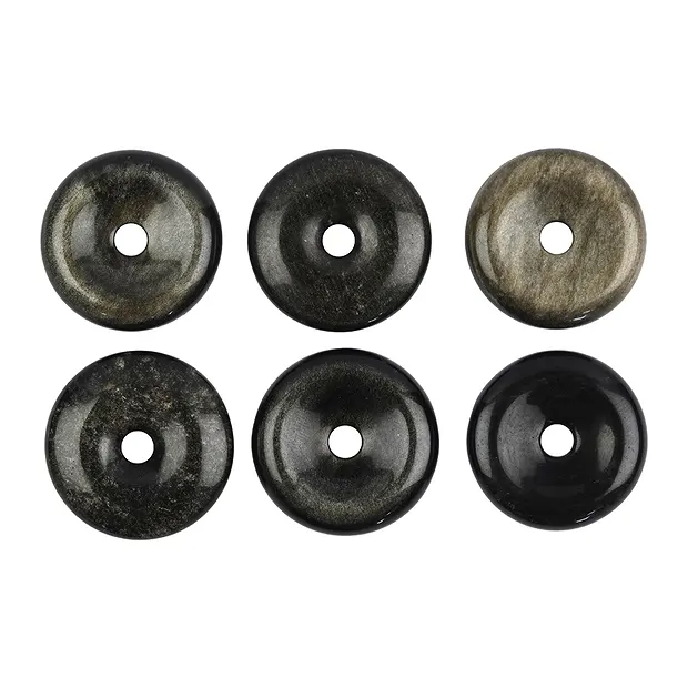 Donut Obsidian (gold lustrous Obsidian), 35mm | wholesaler gems & healing stones