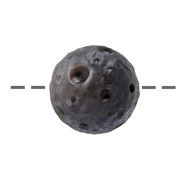 Obsdian lune argenté brillant percé, 20mm, perçage 1mm | Marco Schreier