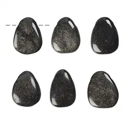 0428793002 Trommelstein Obsidian (Silberglanzobsidian) gebohrt | Marco Schreier