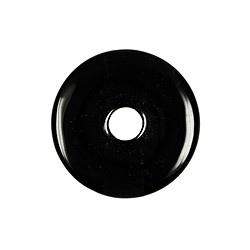 0428800400 Obsidiana donut (negra), 40 mm | piedras preciosas, piedras curativas y joyería