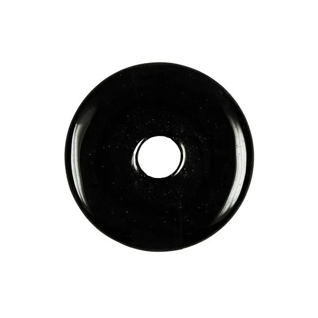 Obsidiana donut (negra), 40 mm | piedras preciosas, piedras curativas y joyería
