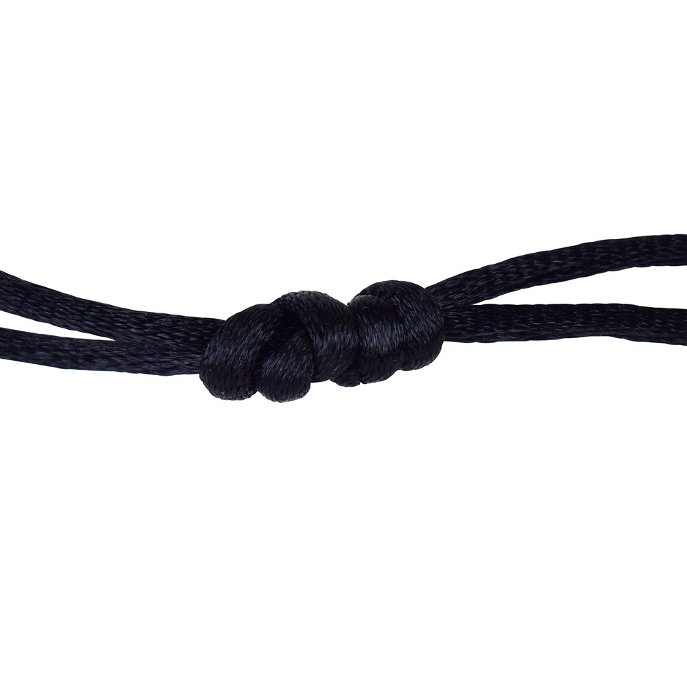 Ossidiana a specchio (nera) forata con cavo, 4 cm | Marco Schreier