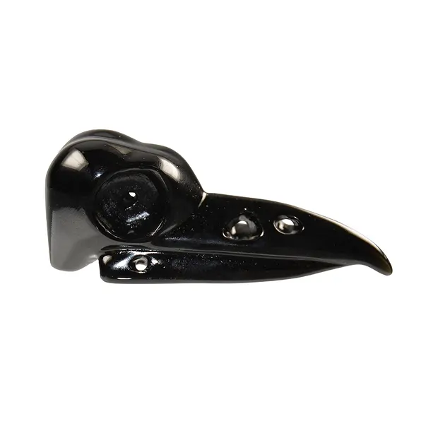 Vogelschädel "Raven Skull" Obsidian (schwarz) gebohrt, 05cm | Marco Schreier