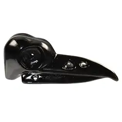 0428893552 Bird skull "Raven Skull" Obsidian (black) drilled, 07cm | Marco Schreier
