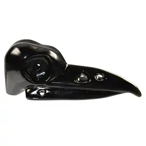 Crâne d'oiseau "Raven Skull" Obsidienne (noir) percée, 07cm | Marco Schreier
