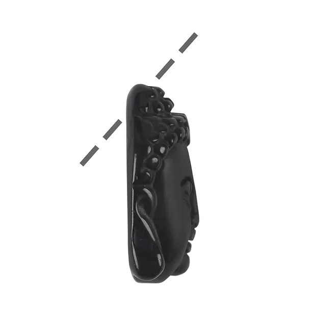 Buddha-Kopf Obsidian (schwarz) gebohrt, 3,0cm | Edelsteine, Heilsteine & Schmuck