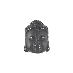 0428896014 Cabeza de Buda de obsidiana (negra) perforada, 3,0 cm | Marco Schreier