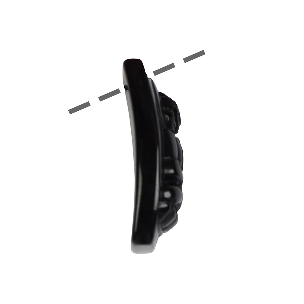 Medicine Buddha Obsidian (black) drilled, 3.6 cm | Marco Schreier