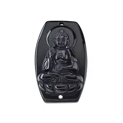 0428896015 Medizin-Buddha Obsidian (schwarz) gebohrt, 3,6cm | Marco Schreier