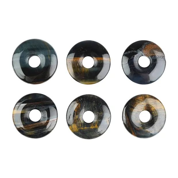 Donut Tiger's Eye blue (Falcon's Eye), 30mm | wholesaler gems & healing stones
