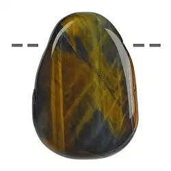 0429793069 Freeform Falcon's Eye/Tiger's Eye drilled, 4.5cm | Marco Schreier