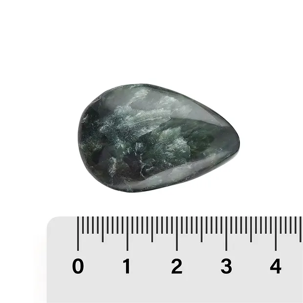 Tumbled Stone Serafinite drilled | wholesaler gems, healing stones & jewelry