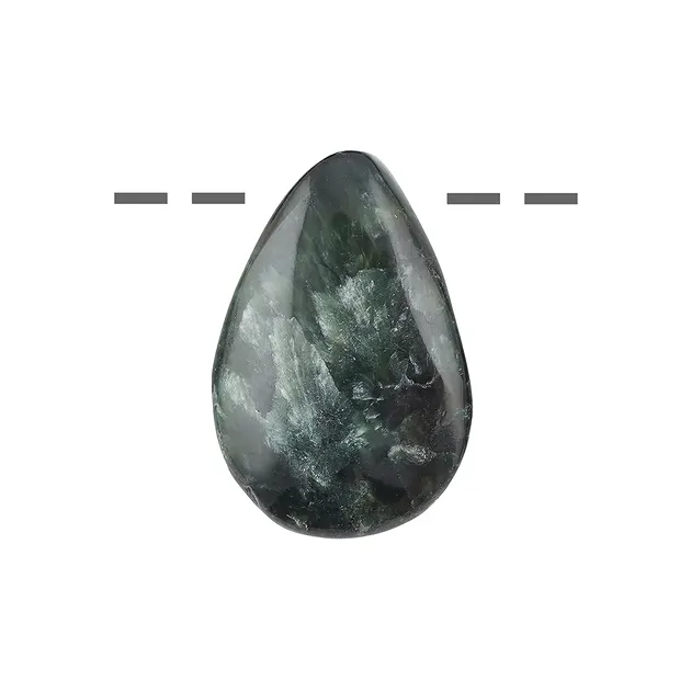 Tumbled Stone Serafinite drilled | wholesaler gems, healing stones & jewelry