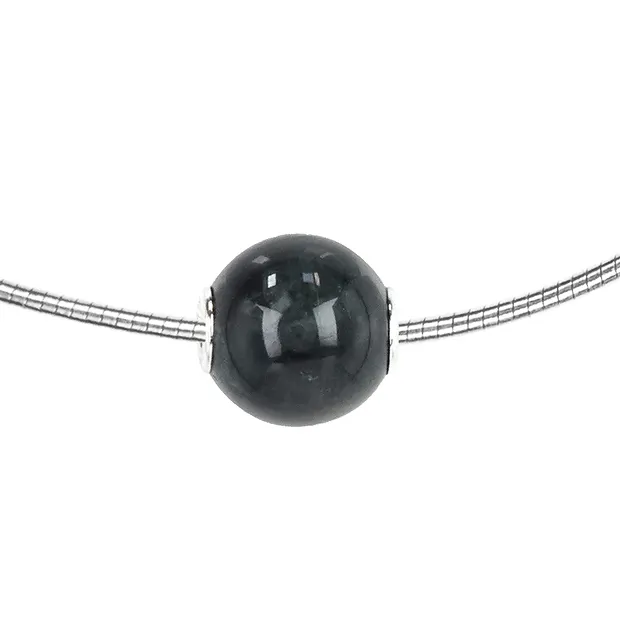 Boule à bijoux Quartz oeil-de-chat 12mm, rhodié | Marco Schreier