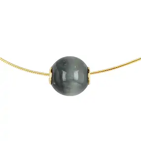 Boule à bijoux Quartz oeil-de-chat 12mm, doré | Marco Schreier