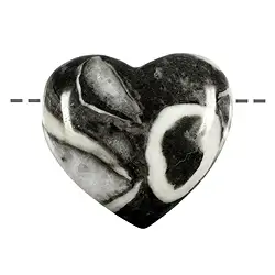 0431190645 Corazón de caliza fosilizada perforado, 4,5 cm  | Marco Schreier