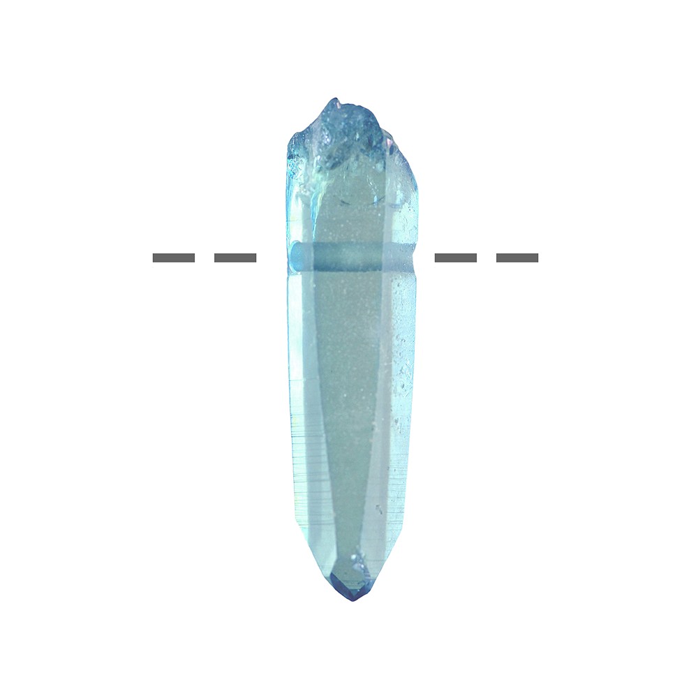 Cristal brut Aqua Aura percé, 3,0 - 4,5cm | Marco Schreier