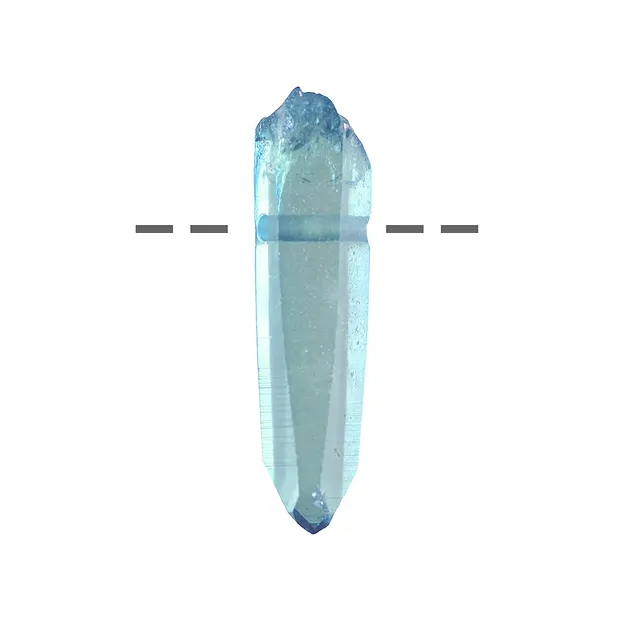 Cristal en bruto Aqua Aura taladrado, 3,0 - 4,5cm | Marco Schreier
