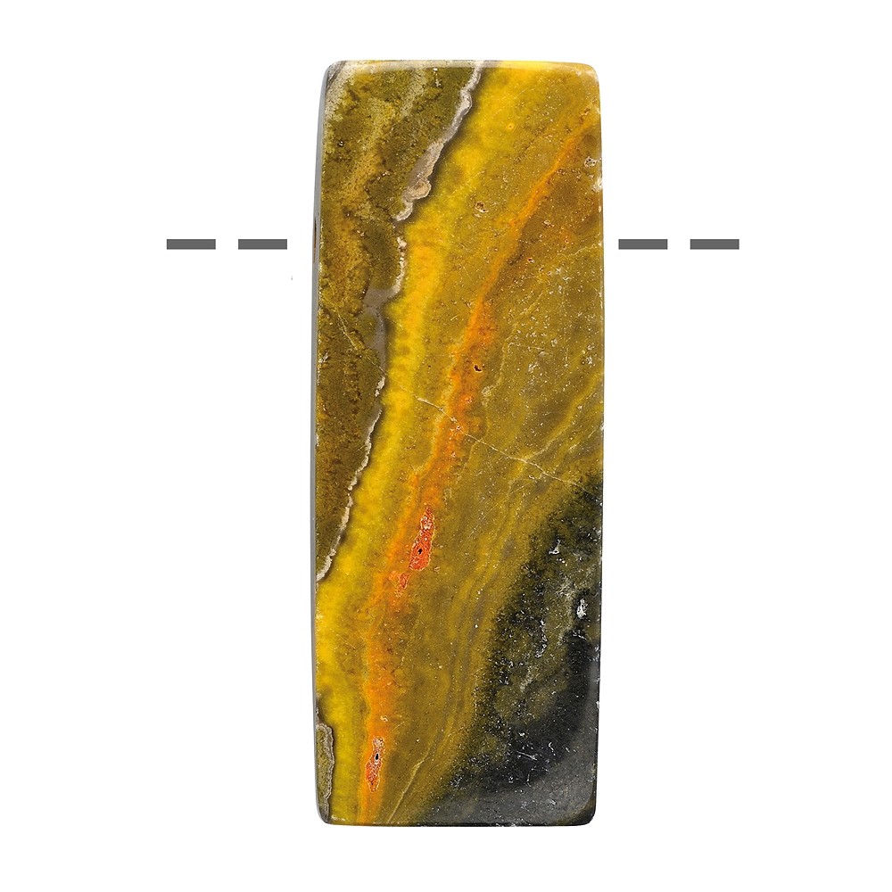 Cabochon rectangle eclipse (stab.) drilled, 4.0cm | Marco Schreier