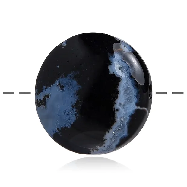 Circle zebra agate, drilled, 3.0cm | wholesaler gems, healing stones & jewelry