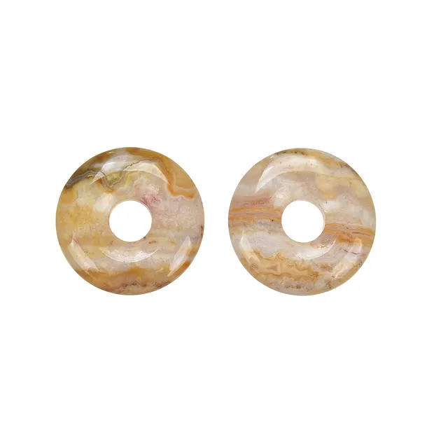 Donut Achat (Lace-Achat gelb), 30mm | Schreier Edelsteine, Heilsteine & Schmuck