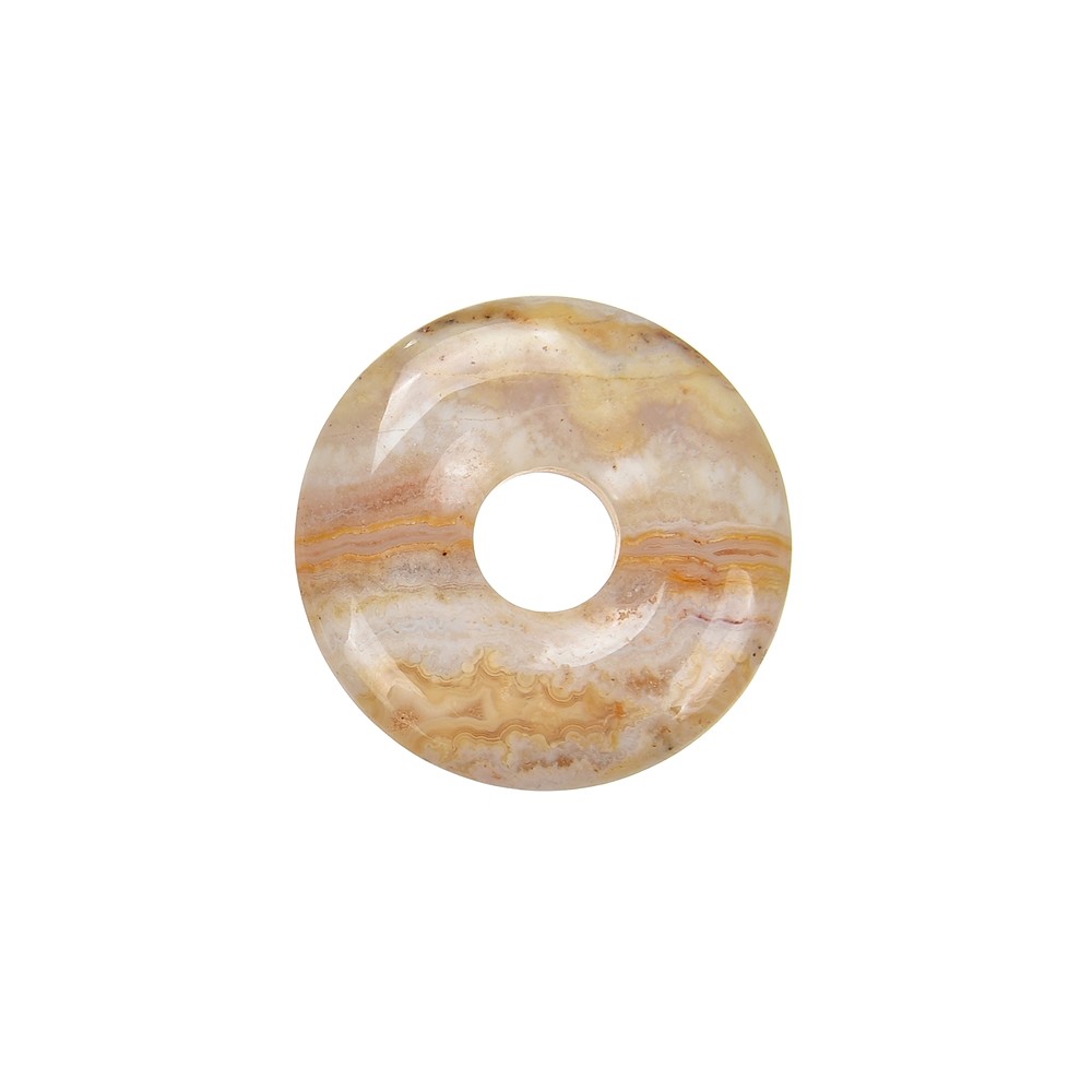 Donut Agate (Lace Agate yellow), 30mm | wholesale gems, healing stones & jewelry