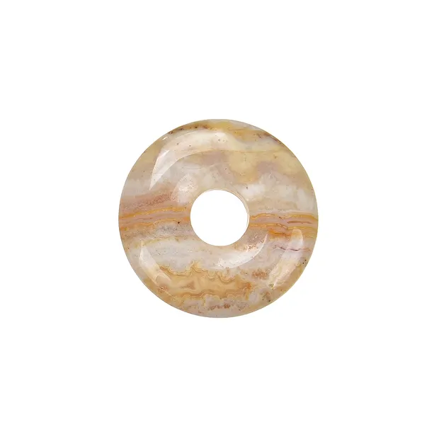 Ágata encaje amarilla, 30mm | piedras preciosas, piedras curativas y joyería