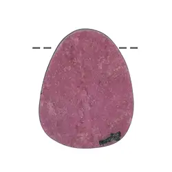 0434594808 Calcite cabochon (calcite cobalto) forata, 4,5 cm | Marco Schreier