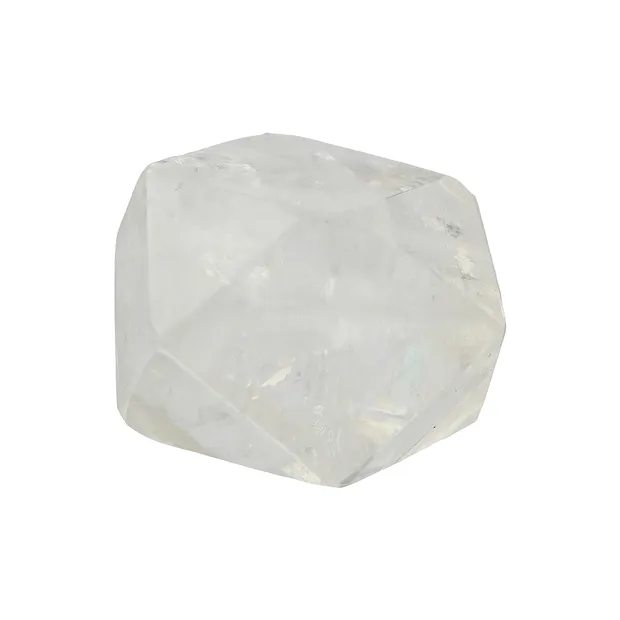 Calcite (bianco) sfaccettata a forma libera, forata, 3,0 cm | Marco Schreier