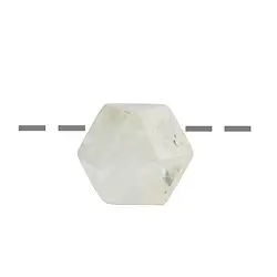 0434698201 Freeform Calcit (weiß) facettiert, gebohrt, 3,0cm | Marco Schreier