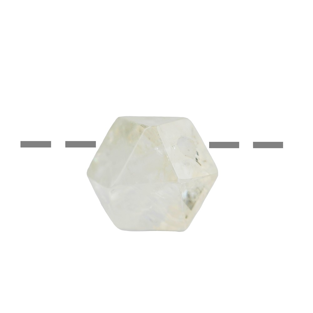 Freeform Calcite (blanche) facettée, percée, 3,0cm | Marco Schreier