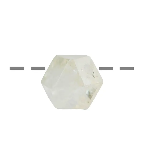 Freeform Calcite (white) faceted, drilled, 3.0cm | Marco Schreier