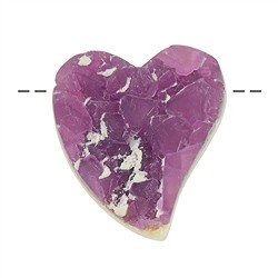 0437494803 Fluorite (violette, sur quartz) percée en forme de cœur, env. 5,0cm | Marco Schreier