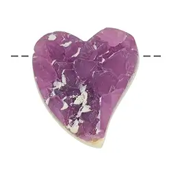 0437494803 Heart fluorite (purple, on quartz) drilled, approx. 5.0cm | Marco Schreier