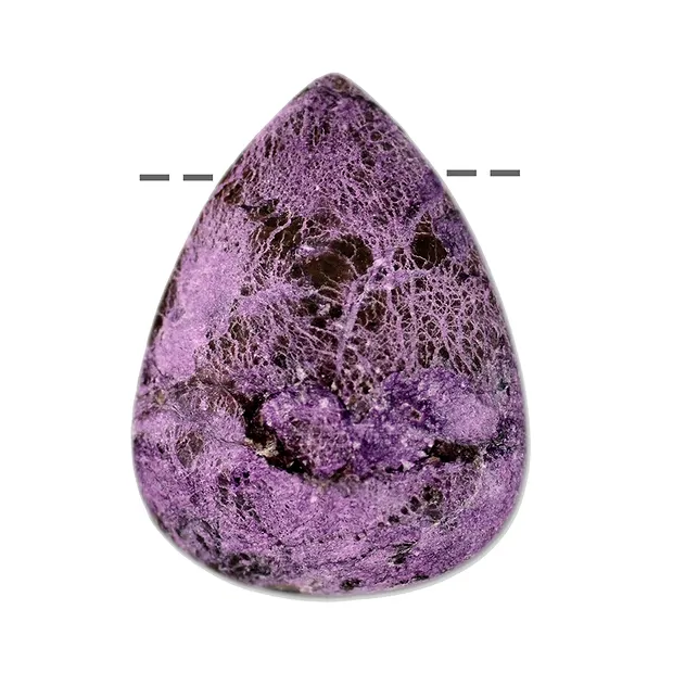 Goccia cabochon di stichtite A forata, 3,8 - 4,0 cm | Marco Schreier
