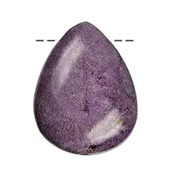0438995629 Cabochon goutte Stichtit A percé, 4,0 - 4,5cm | Marco Schreier