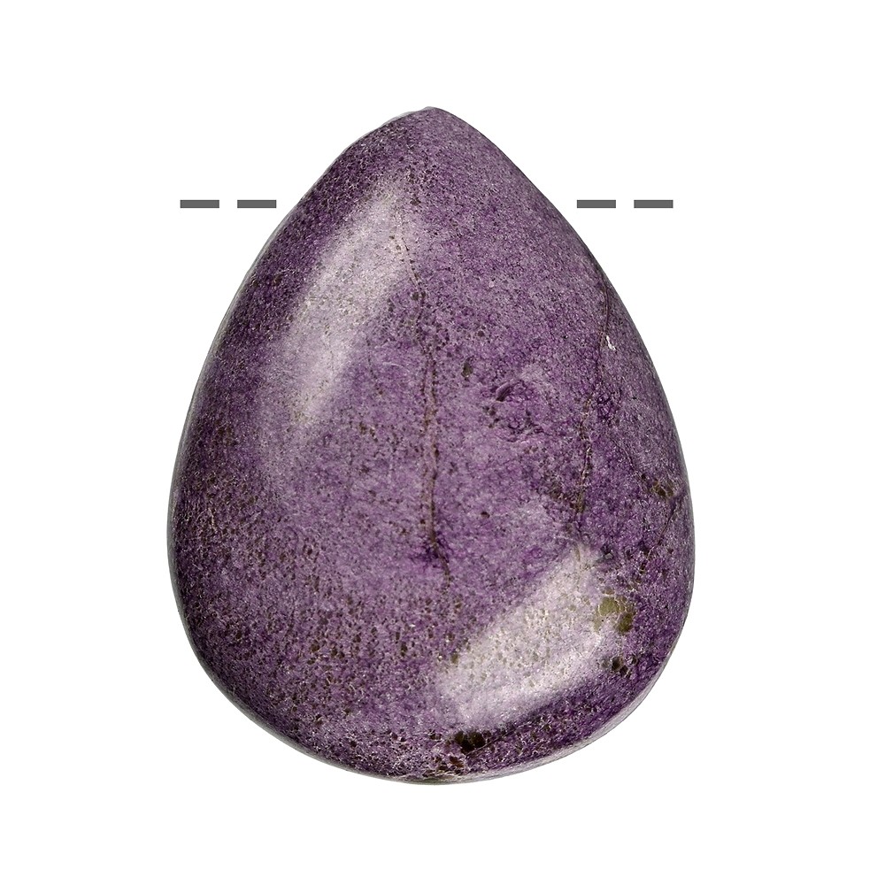 Cabochon Tropfen Stichtit A gebohrt, 4,0 - 4,5cm | Marco Schreier