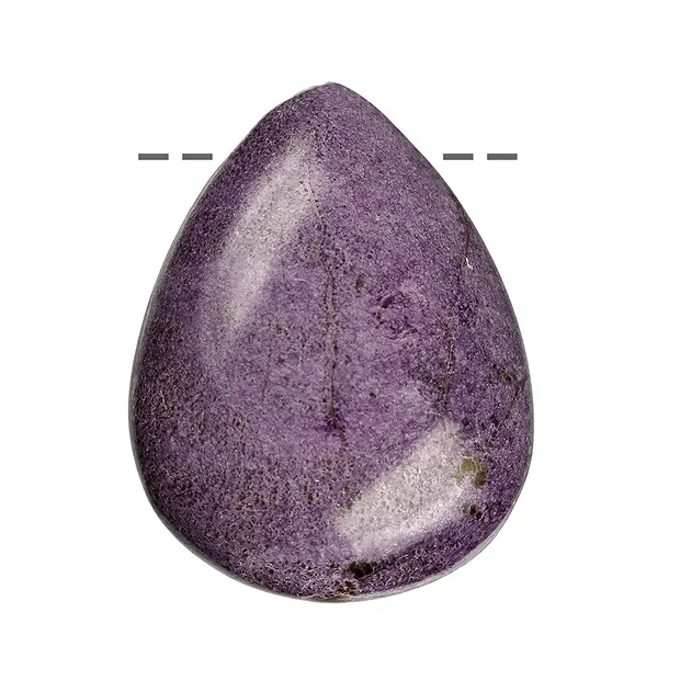 Cabochon goutte Stichtit A percé, 4,0 - 4,5cm | Marco Schreier