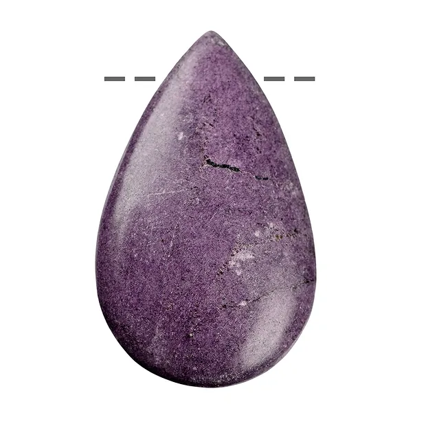 Cabochon drop stichtite A drilled, 4,5 - 5,0cm | gems, healing stones & jewelry