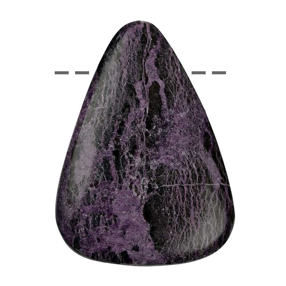 Goccia cabochon di stichtite B forata, 4,5 - 5,0 cm | Marco Schreier