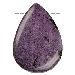 0438995635 Goccia cabochon di stichtite A forata, 5,5 - 6,0cm | Marco Schreier