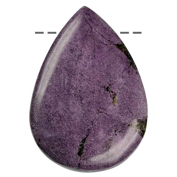 Cabochon Tropfen Stichtit A gebohrt, 5,5 - 6,0cm | Marco Schreier