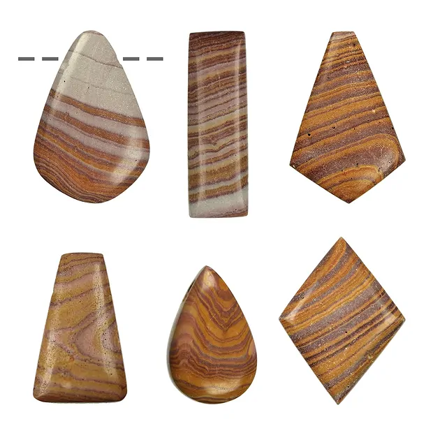 Cabochon Freeform pierre de Liesegang percée, environ 3,0 - 3,5cm | Marco Schreier