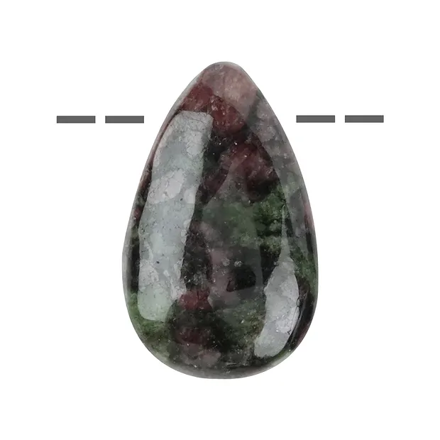 Tropfen Granat-Pyroxenit gebohrt, 40-45mm | GH Edelsteine, Heilsteine & Schmuck