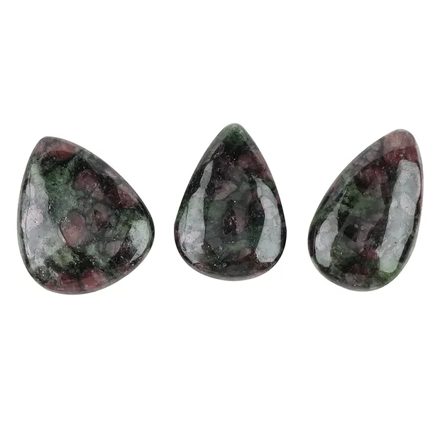 Tropfen Granat-Pyroxenit gebohrt, 35-40mm | GH Edelsteine, Heilsteine & Schmuck